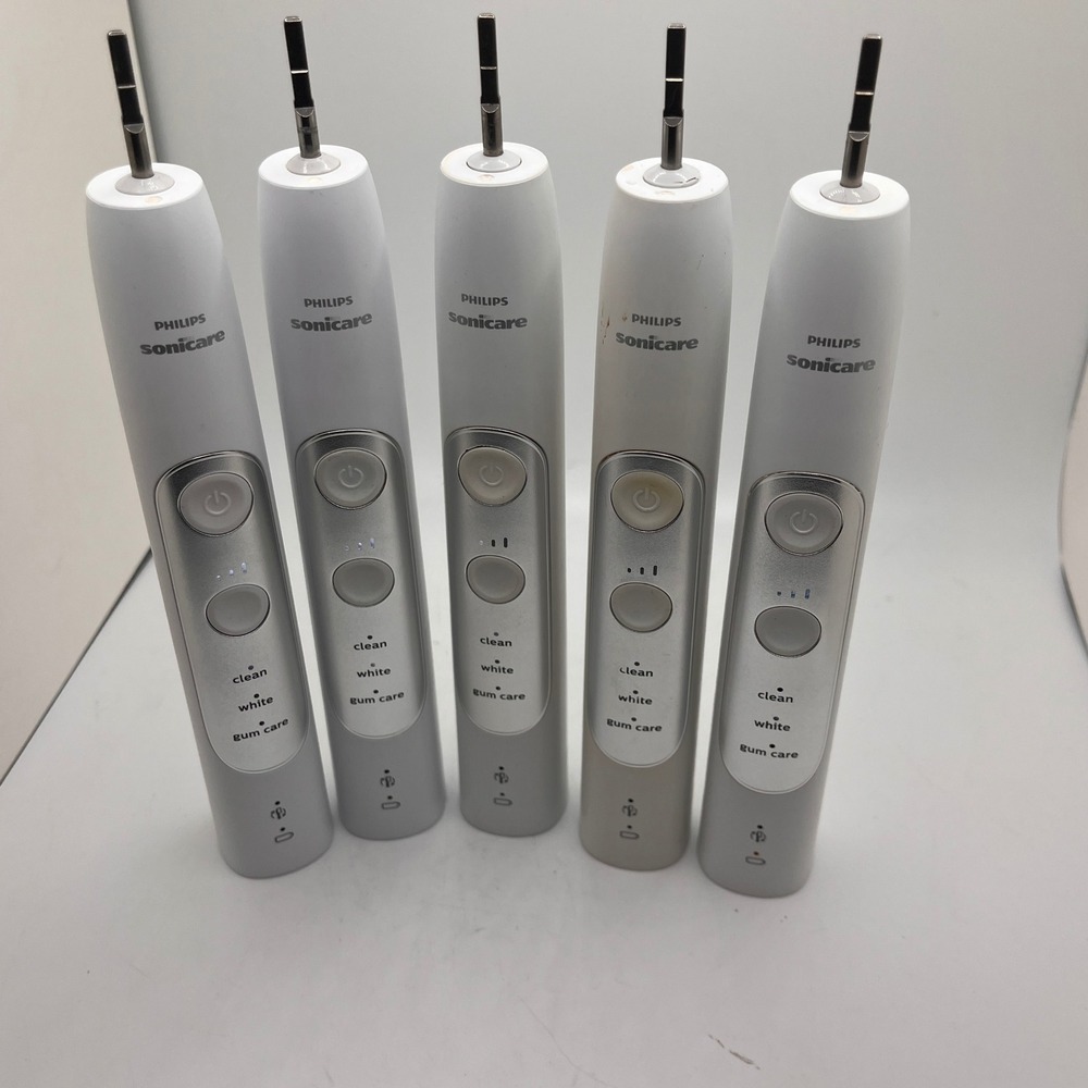 Lot of 5 Philips Sonicare HX751V Toothbrush Handle Unisex OS White Parts